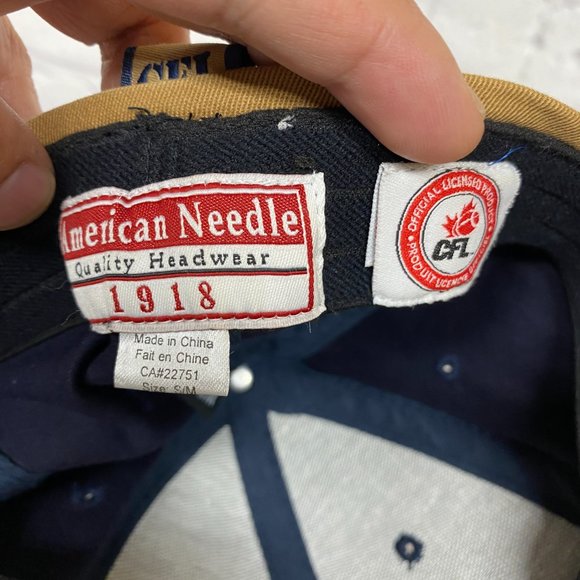 Vintage American Needle Hat Cap Stretch Fit S/M Navy Blue Winnipeg Blue Bombers - Picture 8 of 10